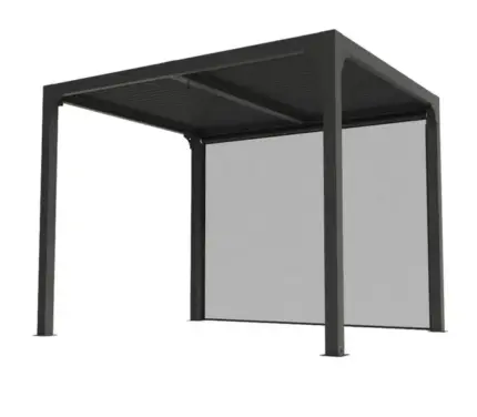 Pergola bioclimatique autoportante HABRITA Per 2430r bi aluminium gris anthracit