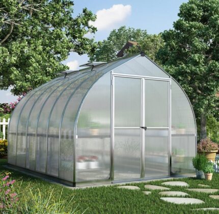 Serre fixe en polycarbonate double parois Bella, 8.9 m² CANOPIA BY PALRAM