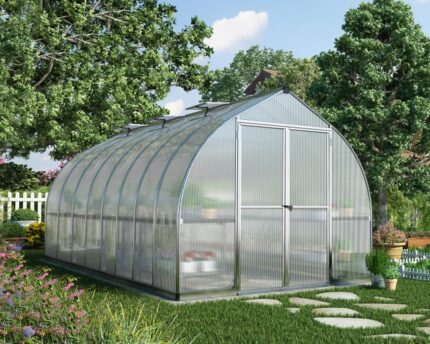 Serre fixe en polycarbonate double parois Bella, 11.8 m² CANOPIA BY PALRAM