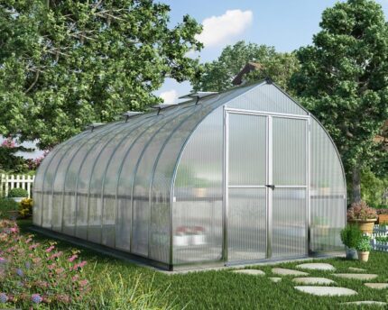 Serre fixe en polycarbonate double parois Bella, 14.7 m² CANOPIA BY PALRAM