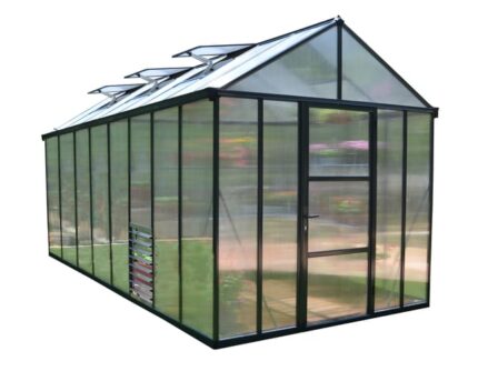 Serre fixe en polycarbonate double parois Glory, 11.8 m² CANOPIA BY PALRAM