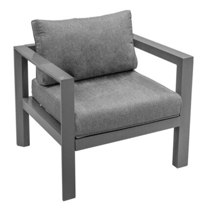 Fauteuil de salon de jardin Évasion Graphite - Hespéride