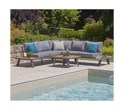 PATTAYA - Salon de jardin d'angle - 6 places