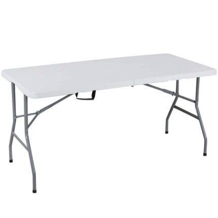 Table pliante en acier et en plastique 150x70x74 h cm