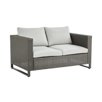Canapé 2 places de jardin acier NATERIAL Noa