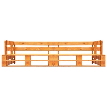 Canapé de jardin，Canapé d'extérieur，Sofa de jardin palette 2 places marron miel bois CFW598639