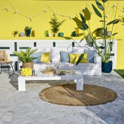 Canapé 3 places de jardin aluminium NATERIAL Lagun