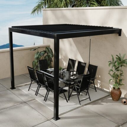 Pergola bioclimatique adossée 3x3 m AGADIR