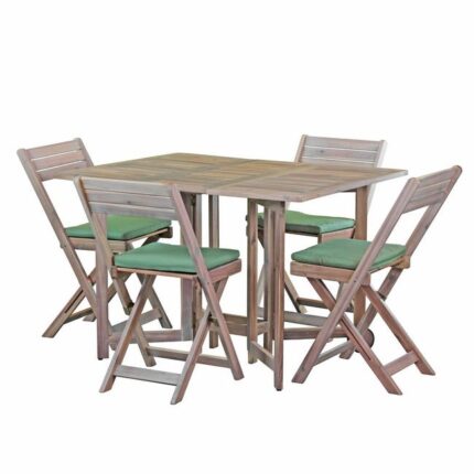Ensemble table et 4 chaises en bois 110x90 - Vittoria Lux