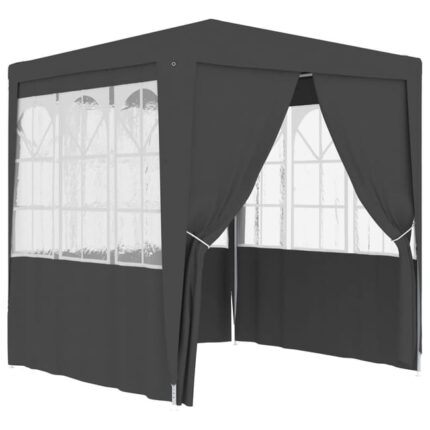 The Living Store - Tente de réception avec parois 2,5x2,5 m Anthracite 90 g/m²