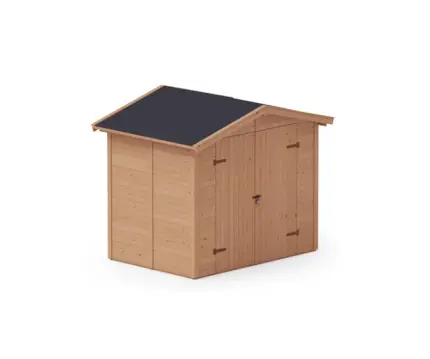 Upyard Abri de Rangement en Bois Naturel - Abri de Jardin Extérieur, Cabane à Outils de Jardin 244x170x181 cm, Imprégné