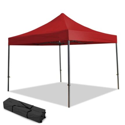 Tonnelle pliante 3 x 3 professionnelle, tente/chapiteau pour marchés, foires... Rouge