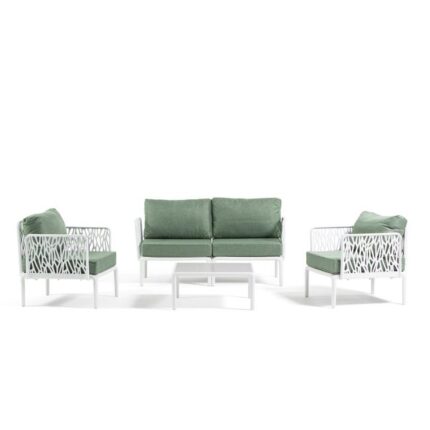Ensemble deluxe Hoya pour extérieur/jardin avec structure en résine avec fibre de verre balnc/vert pistache