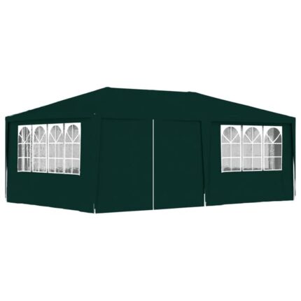 Tonnelle de jardin | Tente de réception avec parois latérales 4x6 m Vert 90 g/m² CFW63755