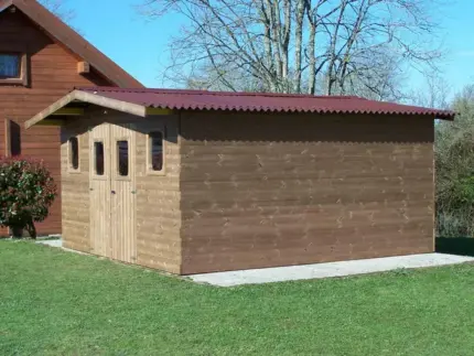 Abri de jardin bois HABRITA Tha 4050.02 n Ep.28 mm, 23.82 m²