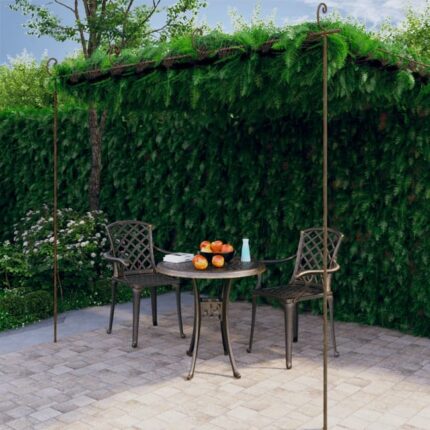 Pergola de jardin Marron antique 4x3x2,5 m Fer