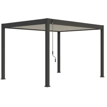 Pergola bioclimatique autoportante bicolore - 300 x 400 x H. 258 cm