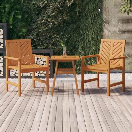 Ensemble de salon de jardin 3 pcs bois d'acacia solide vidaXL