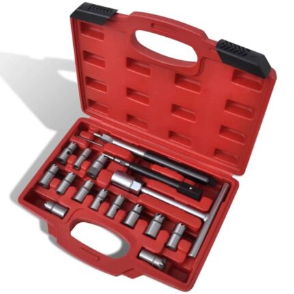 Ensemble de couteau de siège d'injecteur diesel 17 pcs vidaXL