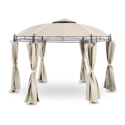 Pergola pavillon barnum tonnelle tente abri gazebo de jardin terrasse 3,5 m - 180 g/m² beige 14_0000285
