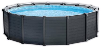 Piscine tubulaire Graphite INTEX, Diam.4.78 x H.1,24m