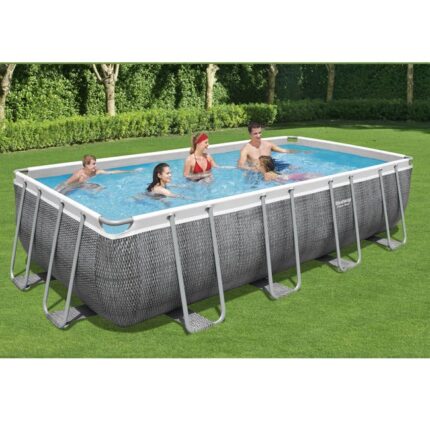 Piscine hors-sol tubulaire POWERSTEEL BESTWAY, L.5.49 x l.2.74 x H.1.22 m