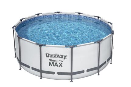 Piscine hors-sol STEEL PRO BESTWAY, L.3.66 m x l.3.66 m x H. 1,22 m