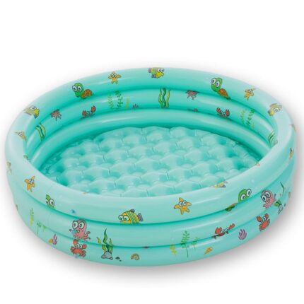 Pataugeoire pour enfants, piscine gonflable 130 x 35 cm, piscine gonflable, piscine de jeu d'eau de jardin extérieur, piscine jouet de clôture, vert