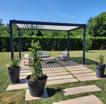 Pergola autoportante TIERAL Caleta aluminium anthracite, 12 m²