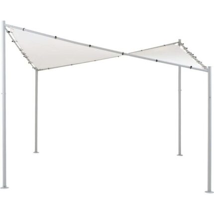 Pergola Métal Blanc PONTIS ALINEA - L350 x larg350 x H280 cm