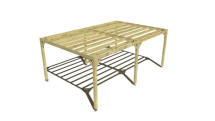 Pergola bois • 6m x 4m • indépendante • sens largeur • livraison comprise