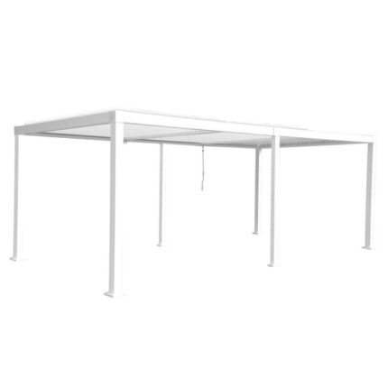Pergola bioclimatique autoportante NATERIAL Clima aluminium blanc, 17.17 m²