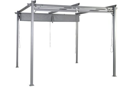 Pergola en acier 290X290X230 300 G/m². Auvent et Rideau