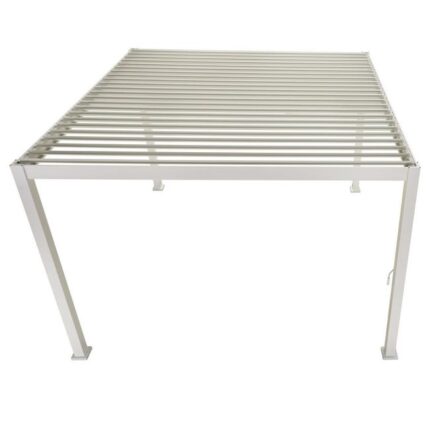 Pergola Bioclimatique autoportée Ombréa® 3,6 x 3,6 m - blanc