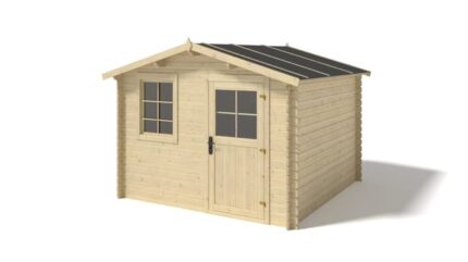 Abri de jardin en bois - 6m2 - 3x2m - Ep. 28mm - Couleur: naturel - DOM472 - ALTANKA