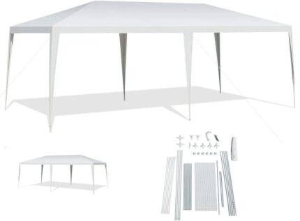 Tonnelle 3x6M de Jardin Tente de Réception Barnum Pliant-Chapiteau Gazebo pour événement/Bière/Fête/Camping-sans Bâche