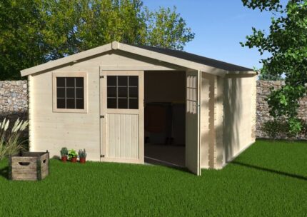 Abri de jardin bois DECOR ET JARDIN Abri valauris Ep.34 mm, 15.84 m²