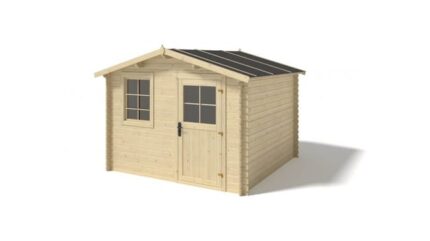 Abri de jardin en bois - 7,50m2 - 3x2,50m - Ep. 28mm - Couleur: naturel - DOM469 - ALTANKA