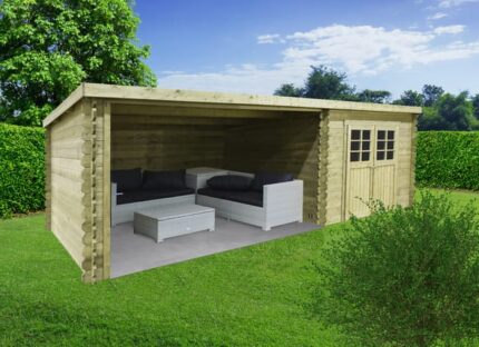 Abri de jardin bois SOLID Ep.28 mm, 8.88 m²