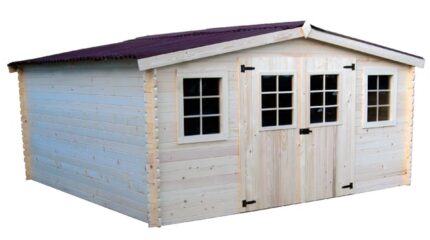 Abri de jardin bois HABRITA Ba 4040.02 n Ep.28 mm, 16.81 m²