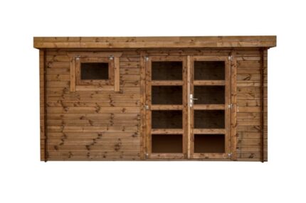 Abri de jardin en bois, traitée , ep 28mm, espace utile 9.9m² INT042 / INEKSA