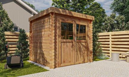 Cabanon de jardin TOUSCHALETS JONZAC 5 bois traité autoclave 205x205cm ép 28mm