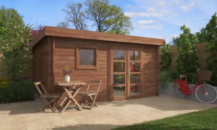 Abri de jardin TOUSCHALETS MARSEILLE 15 bois traité autoclave 390x390cm ép 44mm