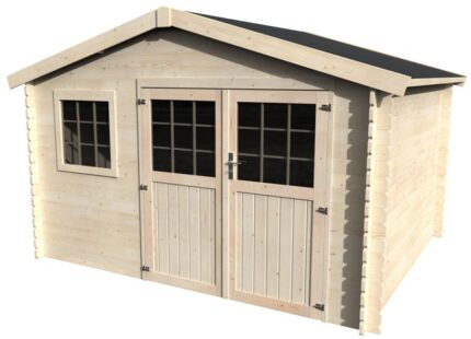 Abri de jardin bois NATERIAL Kerno axess Ep.28 mm, 12.15 m²