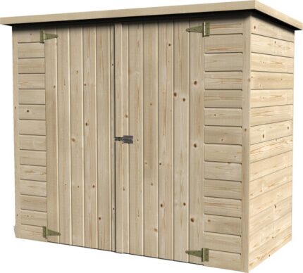 Armoire bois naturel, l.193 x H.161 x P.98 cm