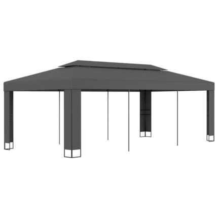 The Living Store - Tonnelle avec toit double 3x6 m Anthracite