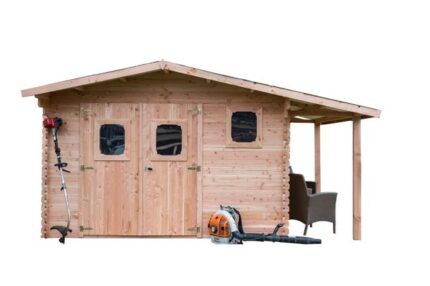 Abri de jardin bois HABRITA Dom 3535.02 b Ep.28 mm, 19.65 m²