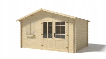 Abri de jardin en bois - 12m2 - 4x3m - Ep. 28mm - Couleur: naturel - DOM124 - ALTANKA