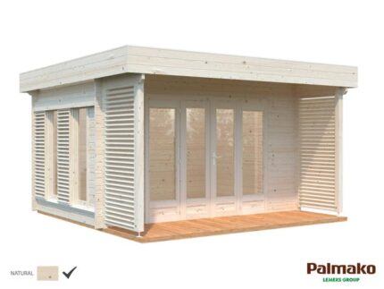 Abri de jardin bois PALMAKO Ldd abri caroline 44mm 10,2m² Ep.44 mm, 10.76 m²
