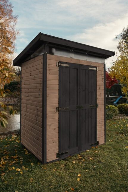 Upyard Abri de Jardin Strongbox M - Robuste Cabane à Outils en Bois, 163x127 cm, Marron